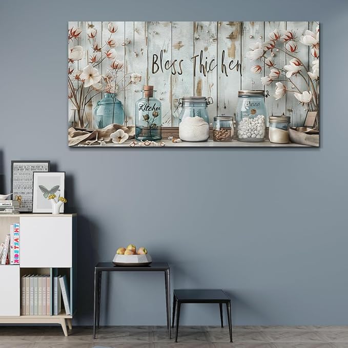 ERQINHUA Large Wall Decor Canvas Painting Wall Art For Living Room Dining Room Decoration Kitchen And Dining Room Painting Artwork Print Picture For Office Bedroom Modern Home Decor 24x48 Inches