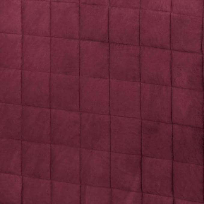 Touch of Class Camden Luxury Bedding | Neutral Claret Color | Grande Fitted Bedspread | Faux Suede Box Quilted Design | Designed 3 Piece Set Includes King Bedspread and 2 King Shams
