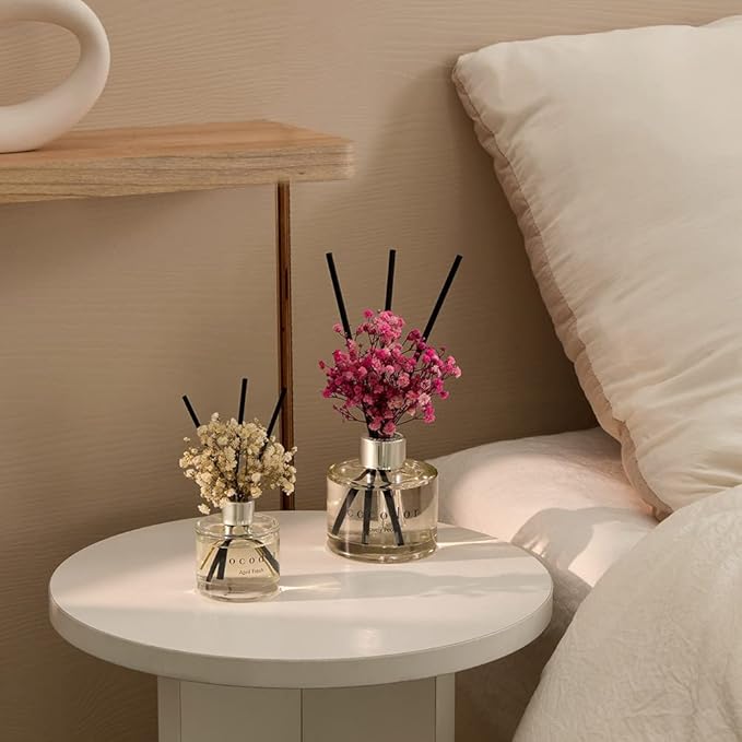 COCODOR Preserved Real Flower Reed Diffuser/Garden Lavender / 6.7oz(200ml) / 2 Pack/Reed Diffuser Set, Oil Diffuser & Reed Diffuser Sticks, Home Decor & Office Decor, Fragrance and Gifts