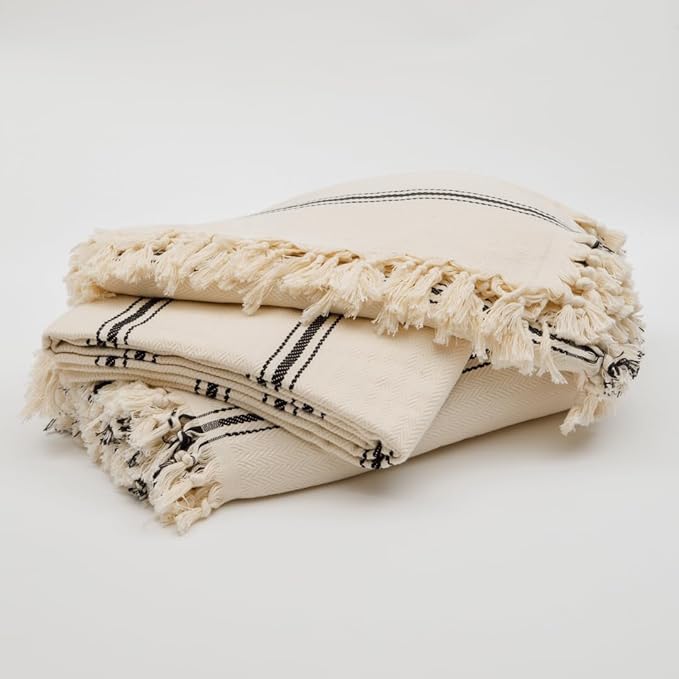 The Loomia 100% Cotton Luxury Woven Turkish King Size Blanket