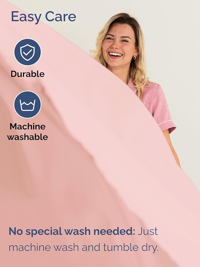 Extra Deep Twin Sheet Set - 4 Piece Breathable & Cooling Sheets - Hotel Luxury Bed Sheets Set - Easy & Secure Fit - Soft, Wrinkle Free & Comfy Sheets Set - Baby Pink Sheet Set with Extra Deep Pockets