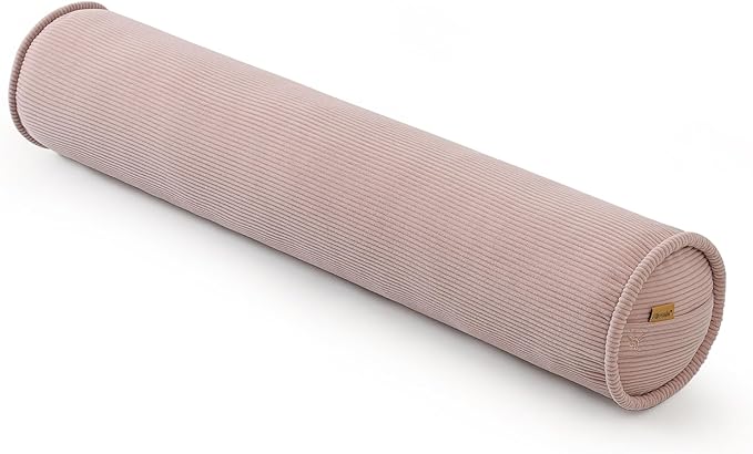 Body Pillow for Adults – Corduroy Long Round Bolster Pillow for Bed, Cuddle Pillow with Full Support for Side Sleepers & Restful Sleep,47 x 7.87 Inches,Pink