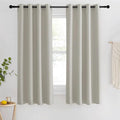 NICETOWN Room Darkening Natural Curtain for Bedroom, Grommet Thermal Insulated Thermal Curtain Light Blocking Window Treatment Sound Reducing for Kitchen, 1 Panel, W46 x L63
