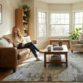 Area Rugs 6x9, Machine Washable Neutral Modern Abstract Soft Rugs for Living Room Large Carpet for Floor Non Slip Rug Under Dining Table Bed Grey Home Office | Grey