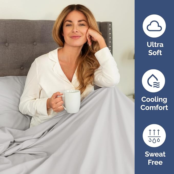 Extra Deep King Sheet Set - 6 Piece Breathable & Cooling Sheets - Hotel Luxury Bed Sheets Set - Easy & Secure Fit - Soft, Wrinkle Free & Comfy Sheets Set - French Grey Sheet Set w/Extra Deep Pockets
