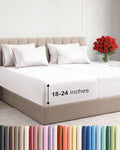Extra Deep Split King Sheet Set - 7 Piece Breathable & Cooling Sheets - Hotel Luxury Bed Sheets Set - Easy Fit - Soft, Wrinkle Free & Comfy Sheets Set - Antique White Sheet Set w/Extra Deep Pockets