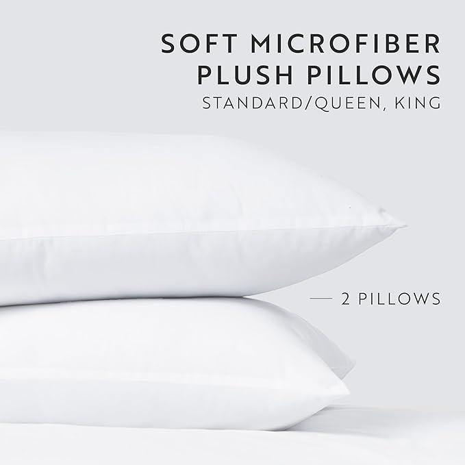 Fern and Willow King Size Bed Pillows - Set of 2, 36"x20" - Luxurious Ultra-Soft Cooling Pillow - Hotel Quality, Down Alternative Fill - Ideal Gift for Side, Back & Stomach Sleepers