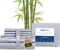 Therapedic 1000TC King 6-Piece Sheet Set - 100% Organic Rayon Derived from Bamboo Blend with Cooling Fiber, Ideal for Hot Sleepers - 16" Deep Pocket Fitted Sheet, Bonus Pillowcases - Light Blue