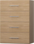 4 Drawer Short Tower Closet Unit, Modular Closet System, Wood Closet System Organizer with Storage for Walk In Closets, Clothing Rack Closet for Hanging Clothes, Bedroom, Wood, 31.5"W