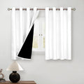 BGment Short 100% Blackout Curtains for Bedroom, Thermal Insulated Energy Efficiency Noise Reducing Grommet Curtains 45 Inch Length with Liner for Small Window 2 Panels Each 52 Inch Wide, Pure White