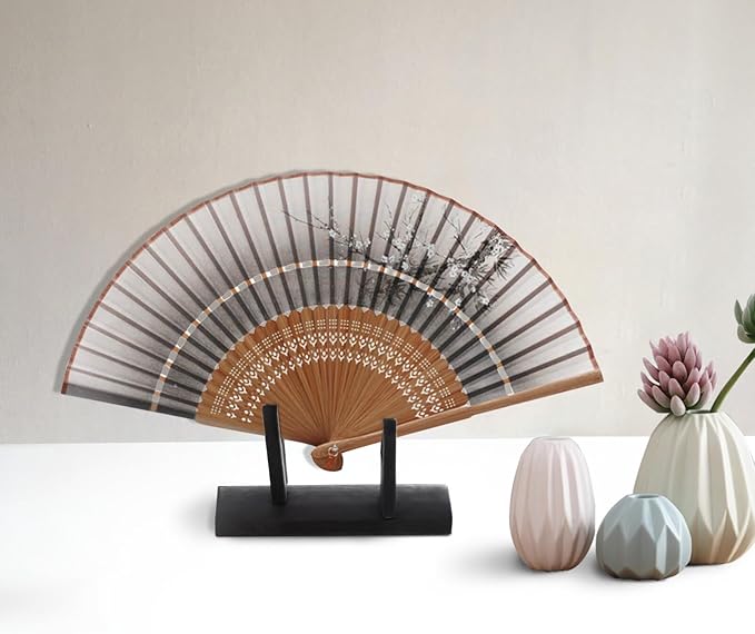 IMIKEYA Japanese Folding Fan Stand Holder Handheld Fan Display Stand Room Decor Storage Folding Fan Display Base Exhibition Desktop Use
