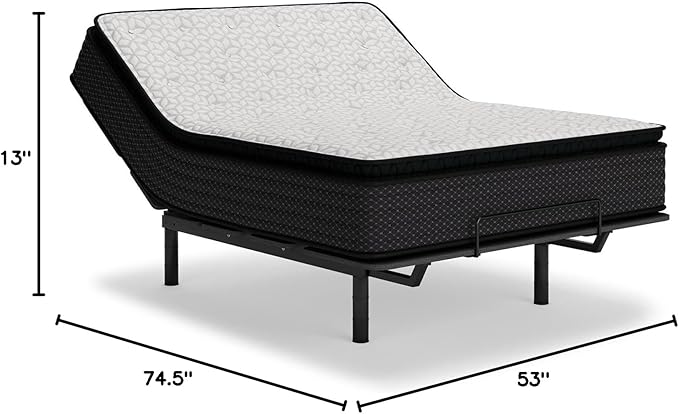 Signature Design by Ashley Limited Edition Pillow Top 13 " Pillow Top Hybrid Mattress with Gel Memory Foam and Edge Support for Cool Sleep and Pressure Relief, Full, Fiberglass Free, Mattress In A Box
