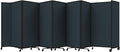 Versare Room Divider 360 Portable Wall Partition | Folding Panels | Large Freestanding Divider | Locking Wheels | Temporary Room Separator