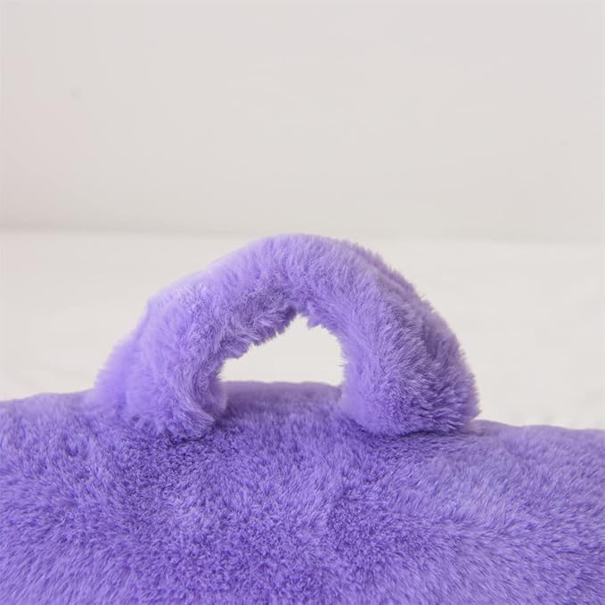 Holawakaka Reading Pillow for Sitting up in Bed Sofa Kids Teens, Backrest Pillow with Arms for Girls Women Petites Pregnancy, Back Support Cushion for Couch Floor Nursery Playroom (Lavender)