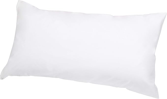 Amazon Basics King Pillow Pillowcase with Zipper, 100% Cotton Hypoallergenic, Pillow Protector, White (37 x 21 Inches), Pillows Not Included