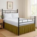 Ruffled Bed Skirt Split Corners with Platform, Tailored Fit Hotel Quality Wrinkle Free Ultra-Soft Microfiber Dust Ruffle, Upto 10 Inch Drop, Full, Taupe