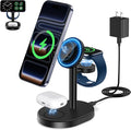 2026 3 in 1 Wireless Charging Station for Apple MagSafe Charger, 15W Fast Magnetic Mag-Safe Charger Stand for iPhone 17 16 15 14 13 12 Apple Watch AirPods Series, Gifts for Men