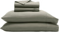 BOLL & BRANCH Signature Hemmed Sheet Set - King + Standard, Juniper - Luxury 100% Organic Cotton - Includes 1 Flat, 1 Fitted, 2 Standard Size Pillowcases - Buttery Soft