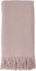 Alashan - Cashmere Blend Ripple Finish Woven Throw - Soft Cashmere Throw Blanket, Bisque