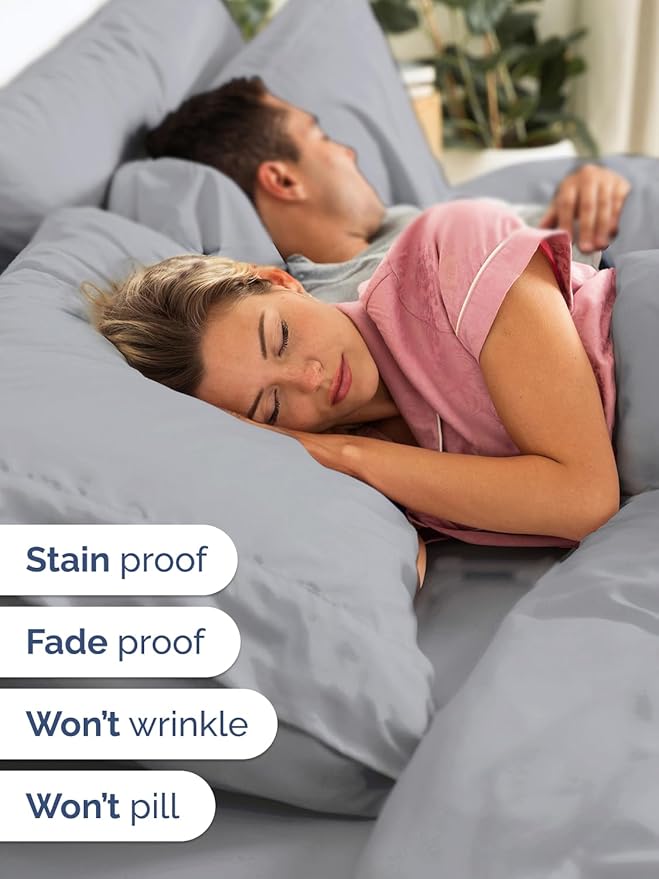 Extra Deep Twin Sheet Set - 4 Piece Breathable & Cooling Sheets - Hotel Luxury Bed Sheets Set - Easy & Secure Fit - Soft, Wrinkle Free & Comfy Sheets Set - Steel Blue Sheet Set with Extra Deep Pockets