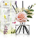 COCODOR Rose Flower Reed Diffuser/White Jasmine/6.7oz/1Pack / Home Fragrance Scent Essential Oil Stick Diffuser for Bedroom Bathroom Home Decor for Women