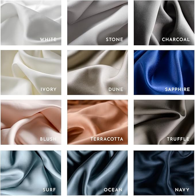 LUXOME Luxury Sheet Set | 100% Rayon (Viscose) from Bamboo | Twin Size - Ocean | Deep Pockets | 3-Piece Set (Fitted, Flat, Pillowcase)