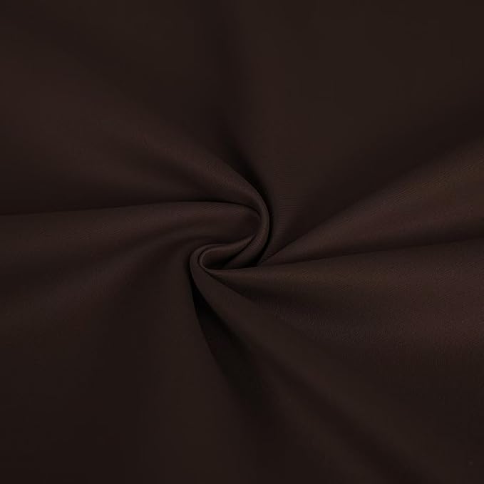 Blackout Curtains 90 Inches Long 2 Panels Set, Chocolate Curtains Thermal Insulated Room Darkening Drapes for Bedroom, Rod Pocket Light Blocking Drapes Living Room(52W × 90L, Chocolate)