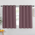 NICETOWN Short Blackout Curtains for Bathroom - Sound Reducing Window Treatment Thermal Insulated Grommet Vertical Drapes for Kitchen/Cafe/Nursery, Dry Rose, 1 Panel, W52 x L45