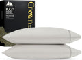 Mayfair Linen Standard Pillowcases Set of 2 - Luxury 2000 Series 100% Egyptian Cotton Standard/Queen Size Pillow Cases, Soft, Envelope Closure Hotel Quality Pillowcase (21 x 32, Light Grey)