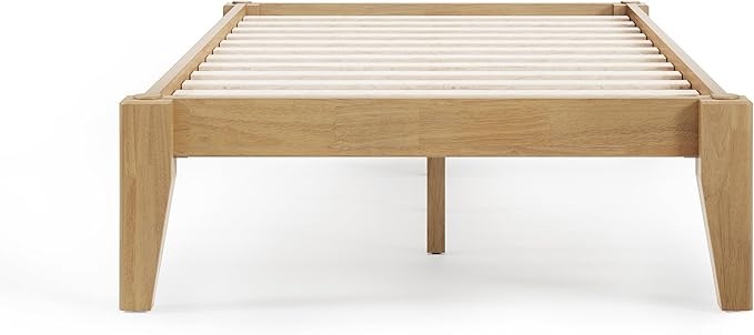 Thor Premium Solid Wood Bed Frame Twin XL, Platform Bed, Japanese Joinery Bed Frame, Wood Slat Support, No Box Spring Needed, Easy Assembly, Minimalist & Modern Style (Light Oak)