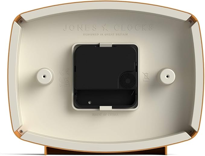 JONES CLOCKS® Film Desk Clock | Retro Rectangular Design | Mustard Yellow | Retro Design, Blending mid Century Style with a Punchy Modern Finish for Shelf, Table, Mantel or Bedside