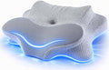 Side Sleeper Cervical Pillow with Butterfly Contour, Dual-Height Ergonomic Memory Foam Pillow for Neck Support, Washable Cover, 24.41" x 15.57