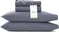 BOLL & BRANCH Signature Hemmed Sheet Set - Twin XL, Mineral - Luxury 100% Organic Cotton - Includes 1 Flat, 1 Fitted, 2 Pillowcases - Buttery Soft