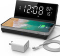 Soundfreaq Charge Rise II, SFQ-20: Digital Alarm Clock, with Dual Alarms, Fast USB Charger and Wireless Charger (Black)