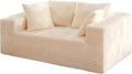 Boneless Cloud Couch Sofa, 2 Seater Deep Seat Modern Lounge Sleeper Couch, No Assemble, Corduroy Compression Upholstered Couches for Living Room, Bedroom, Apartment, Dorm, Office