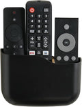 LINFIDITE TV Remote Holder Wall Mount Remote Control Holder for Bed Universal Bedside Wall Remote Holder Caddy Organizer Hole-Free Remote Control Holder (For 2 Or 3 Remote Controls–Black–Quantity1