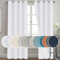 PrinceDeco Blackout Curtains for Bedroom/Living Room Light Blocking White Curtains 96 Inches Long Room Darkening Curtains & Drapes Thermal Insulated Window Treatments for Room Decor,Pure White