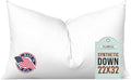 Pillowflex Synthetic Down Pillow Insert - 22x32 Down Alternative Pillow, Ultra Soft Oversized Queen Bed Sleeping Pillow, Large Rectangle Sham - 1 Decorative Pillow Form