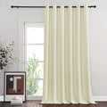 NICETOWN Sliding Door Curtain 108 inches Long, Blackout Patio Door Panel Privacy Thermal Insulated Sound Reducing Room Divider Drape for Bedroom/Living Room (1 Panel, Beige, W80 x L108)
