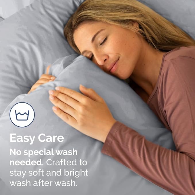Queen Pillow Cases Set of 4 - Ultra Soft Hotel Quality Pillowcase Covers - Comfy, Cozy & Wrinkle Free - Shrink, Stain & Fade Resistant - Machine Washable Pillow Protectors - 4 Piece Set - Steel Blue