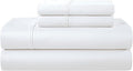 100% Egyptian Cotton Sheets Full Size Bed Set, Deep Pocket Full Sheet Set, 400 Thread Count Cotton Bed Sheets, Naturally Cool Soft Breathable No Pill Elasticated Luxury White Bedding for All Seasons