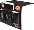Zafit Bedside Storage Organizer - Table Cabinet Organizer Caddy for Remotes, Phone, Glasses (Classic 4 Pockets - Black)