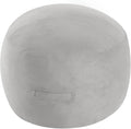 MeMoreCool Round Stuffed Pouf Ottoman Foot Rest, Floor Pouf Foot Stool with Soft Foam Chunk Filling, Small Round Ottoman Footstool Circle Footrest for Living Room, Light Grey