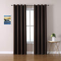 ChrisDowa Blackout Curtains 80 Inches Long 2 Panels Set for Living Room, Grommet Thermal Insulated Room Darkening Curtains for Bedroom (Brown, 52 x 80 Inch)