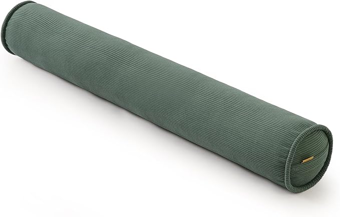Long Bolster Pillow for Bed – Soft Corduroy Body Pillow for Adults, Ergonomic Full-Length Support for Better Sleep,59 x 7.87 Inches,Peacock Blue