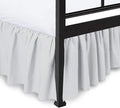 Ruffled Bed Skirt with Split Corners, Light Grey, Twin 14 Inch Drop Bedskirt, Hotel Quality Brushed Microfiber Wrinkle Free Dust Ruffle Bed Skirt Twin Size