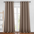 NICETOWN Cappuccino Blackout Bedroom Curtains 96 inches Long, Grommet Thermal Insulated Room Darkening Window Treatments Sound Reducing for Living Room, W46 x L96, 2 Panels