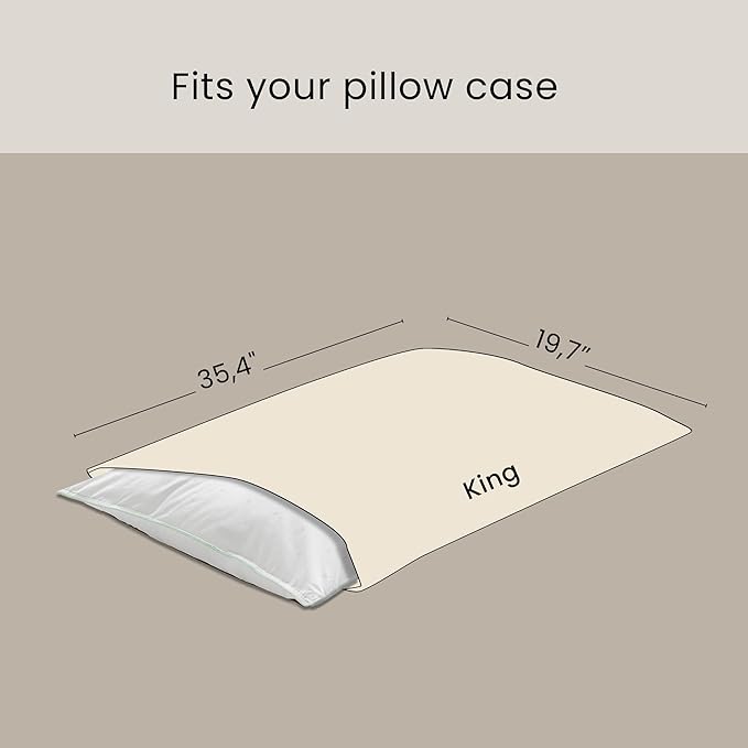 FOSSFLAKES Nordic Sleep, Bed Pillow Hypoallergenic Supportive with Down Alternate, Breathable and Machine Washable, Ideal for Side Sleepers (White Medium Low, King (U.S. Standard))