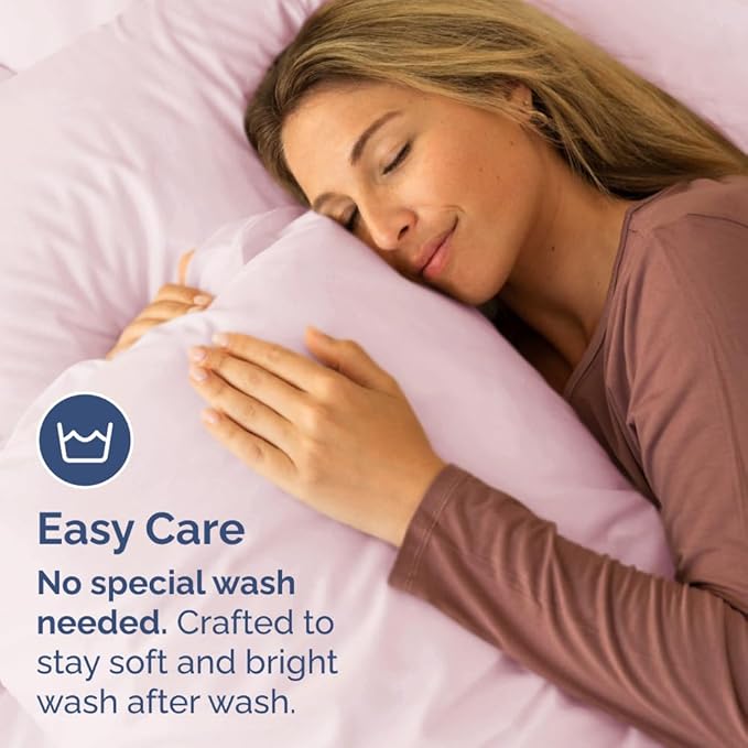 Queen Pillow Cases Set of 4 - Ultra Soft Hotel Quality Pillowcase Covers - Comfy, Cozy & Wrinkle Free - Shrinkage and Fade Resistant - Machine Washable Pillow Protectors - 4 Piece Set - Lavender Pink