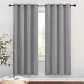 NICETOWN Blackout Window Curtains & Drapes 72" Long - Grommet Top Room Darkening Thermal Insulated for Bedroom/Living Room (2 Panels, 46 x 72 Inch, Silver Grey)